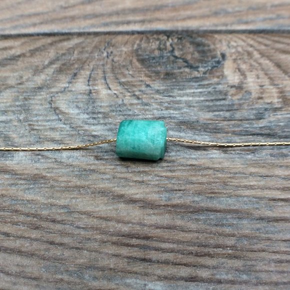 Amazonite choker, 14k gold filled, throat chakra, healing jewelry - Picture 5 of 8